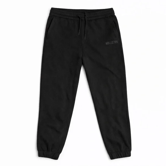 Hollister Black Relaxed Fit Joggers Medium - Picture 1 of 3